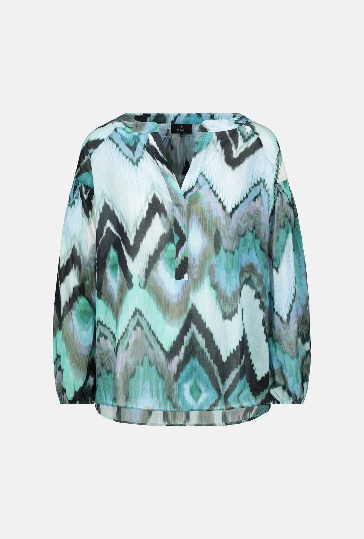 Monari Ikat Muster Bluse Mit Smoke Einsatz 10711174