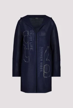 Monari Jacke Strick Schrift 10711179
