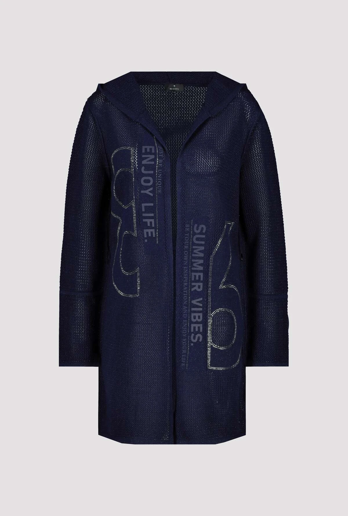 Monari Jacke Strick Schrift 10711179