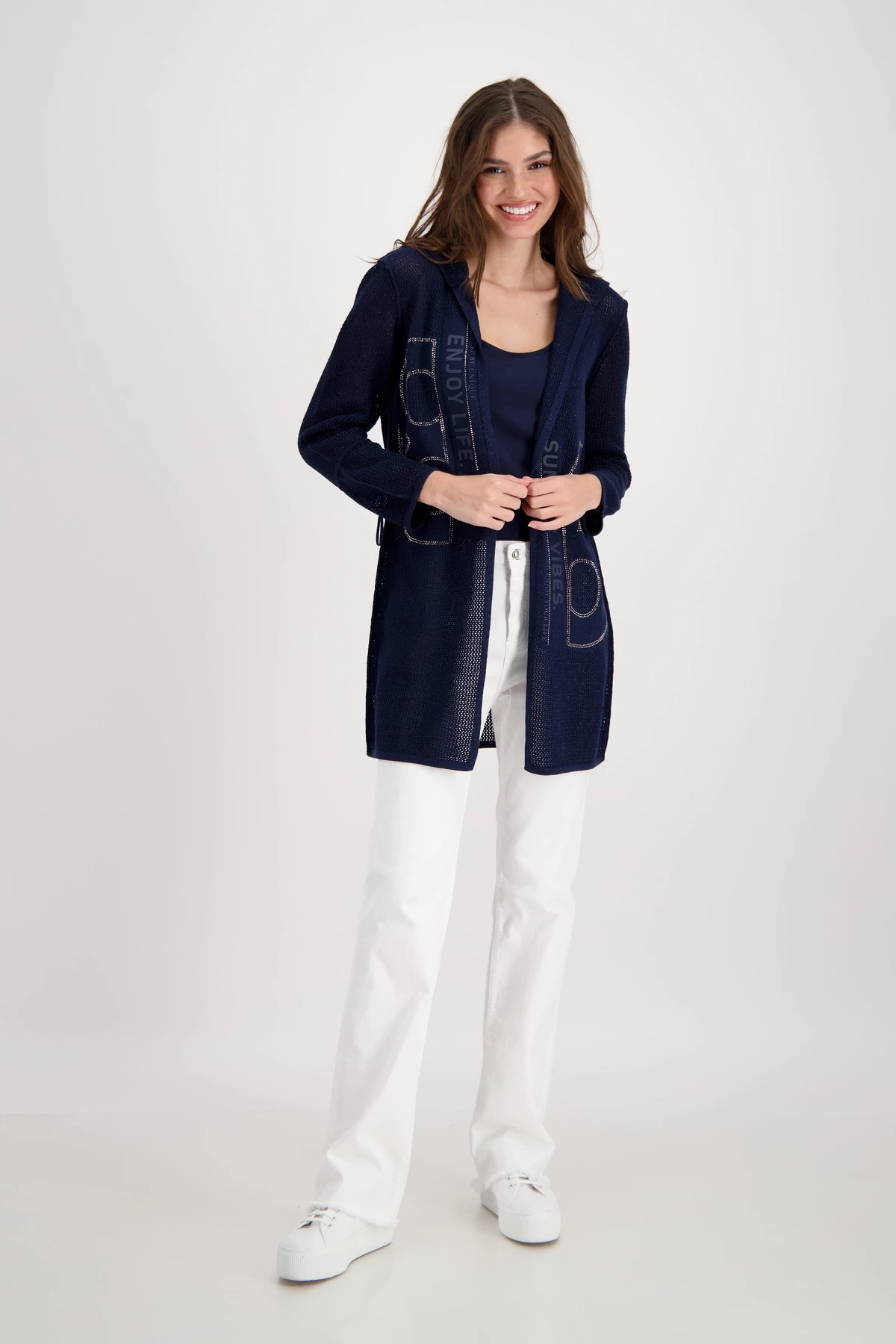 Monari Jacke Strick Schrift 10711179 – Bild 2