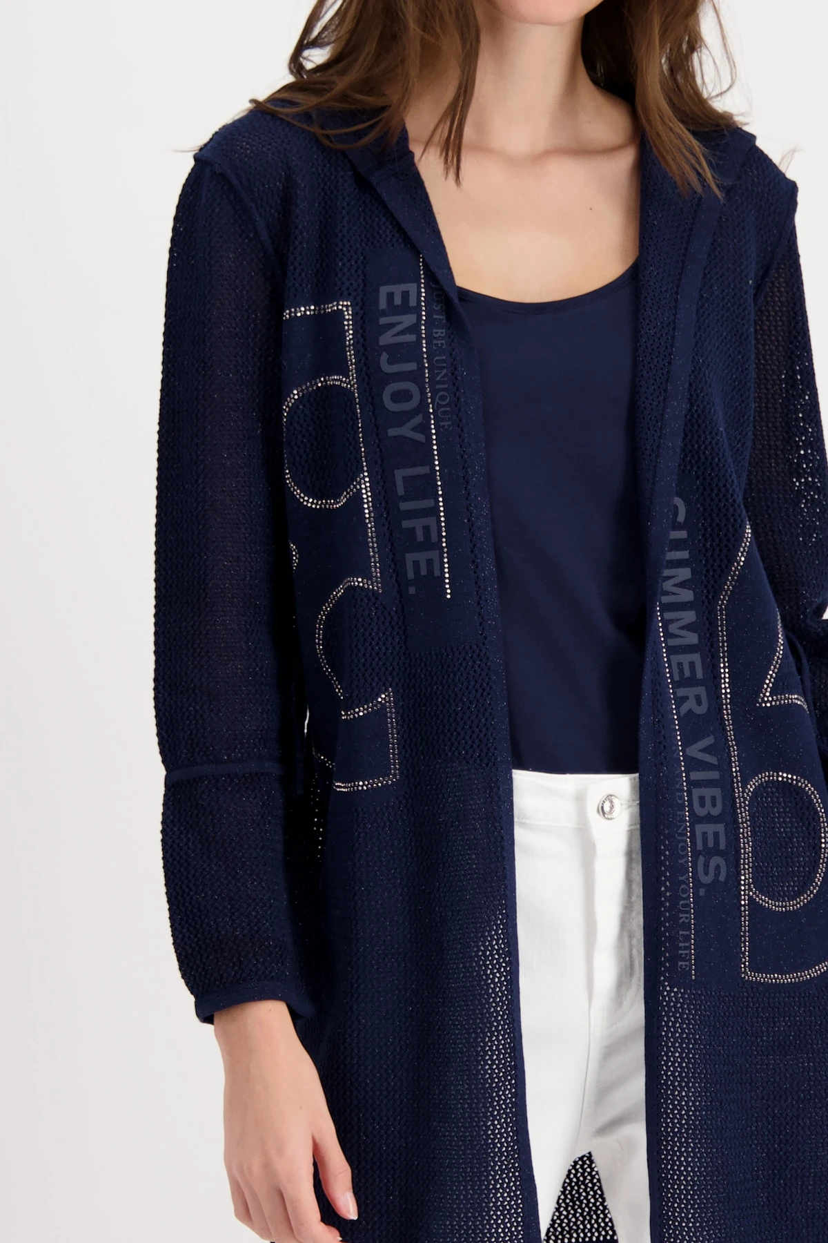 Monari Jacke Strick Schrift 10711179 – Bild 6