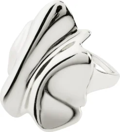 Pilgrim EM Wavy Recycelter Ring, Versilbert 10700300
