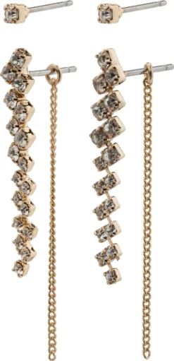 Pilgrim JOLENE Recycelte Ohrringe 2-in-1-Set, Rosé-vergoldet 10702770