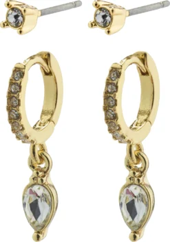 Pilgrim ELZA Recycelte Ohrringe 2-in-1-Set, Vergoldet 10700023