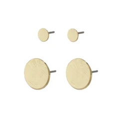 Pilgrim JACY Recycelte Ohrstecker 2-in-1-Set, Vergoldet 10700031
