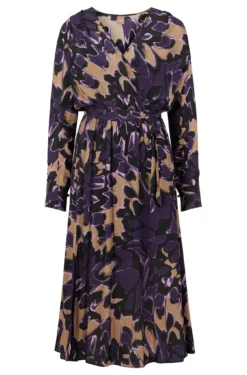 Boss Demaia Wickelkleid Mit Gürtel Und Abstraktem Schmetterlings-Print 10676363