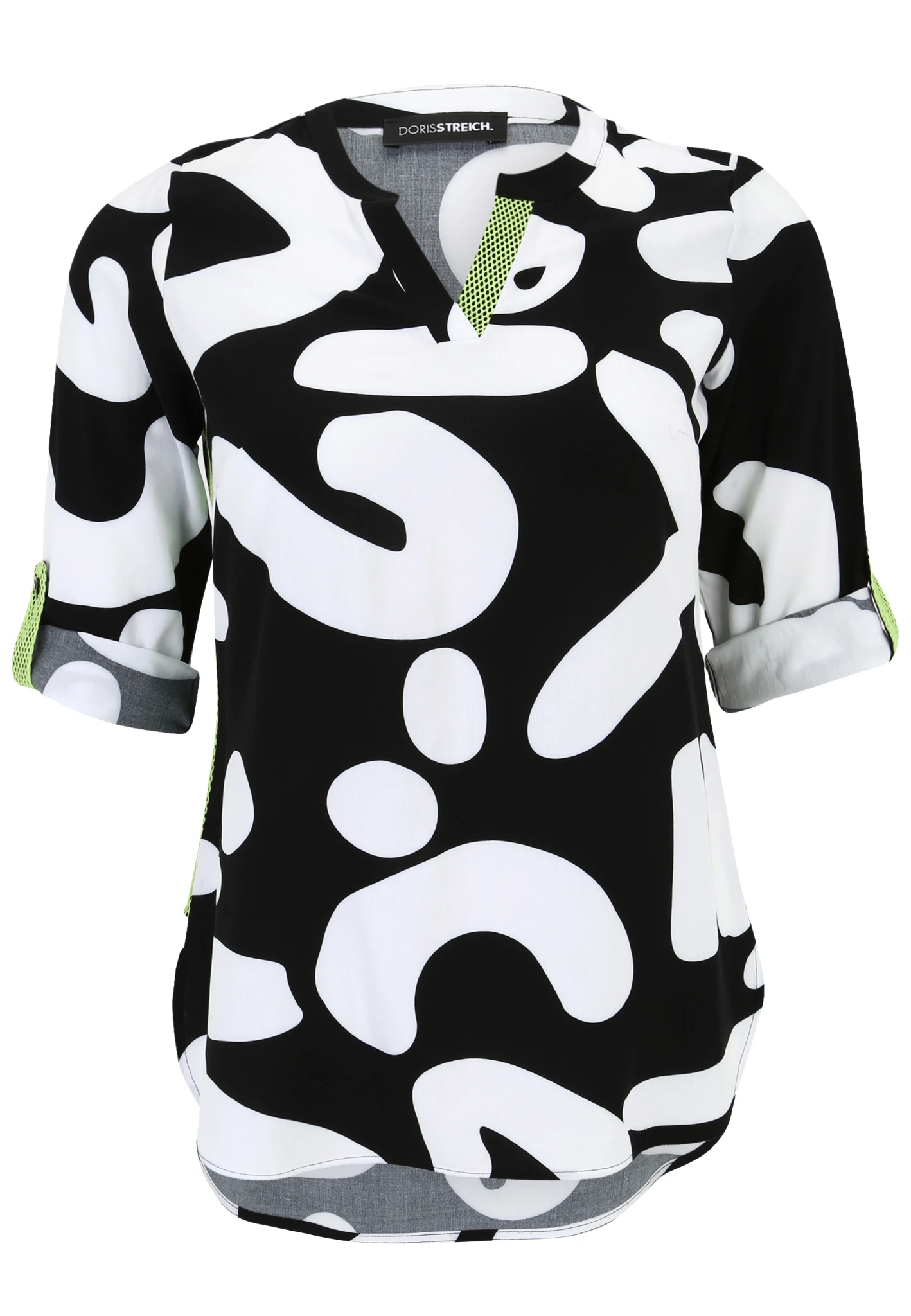 Doris Streich Schlupfbluse Mit Allover-Muster Und Verstellbaren Ärmeln 10705676