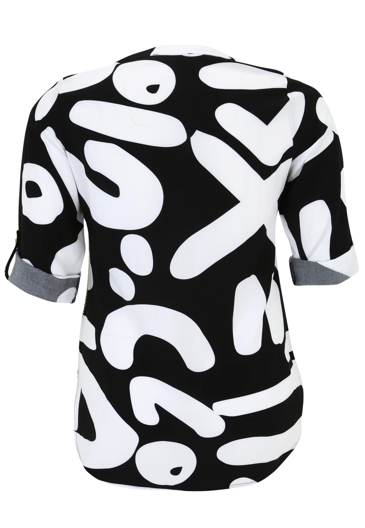 Doris Streich Schlupfbluse Mit Allover-Muster Und Verstellbaren Ärmeln 10705676 – Bild 2