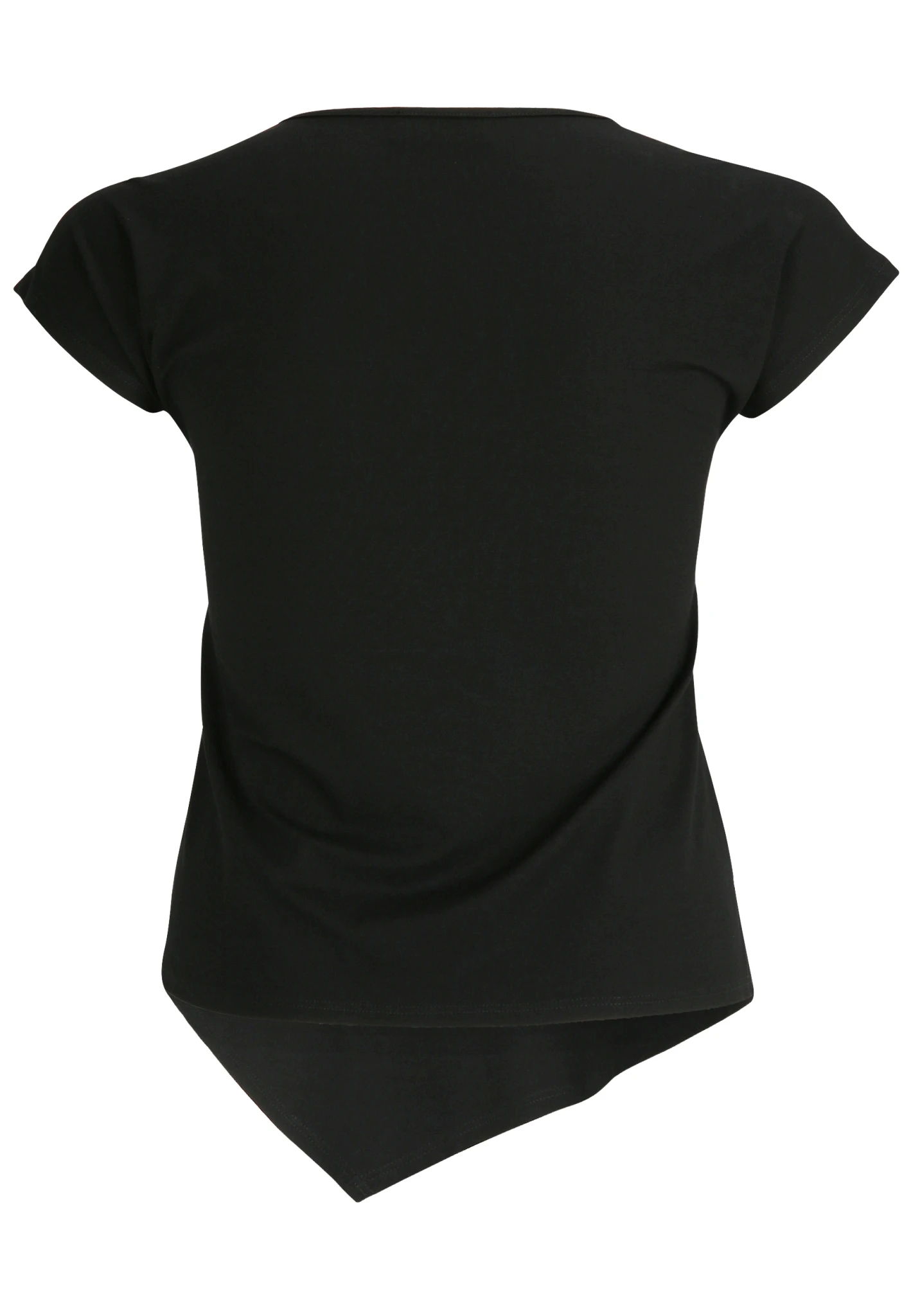 Doris Streich T-Shirt Mit Blätter-Motiv Aus Metallplättchen Asymmetrischem Saum Und Kurzem Arm 10587110 – Bild 3