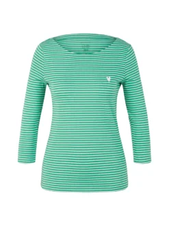 Tom Tailor Gestreiftes Shirt Mit 3/4 Arm 10709374