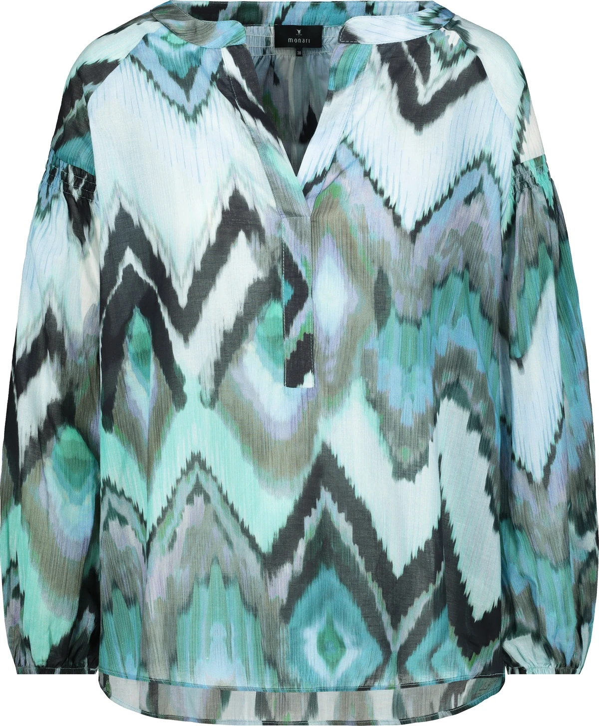 Monari Ikat Muster Bluse Mit Smoke Einsatz 10711174 – Bild 12